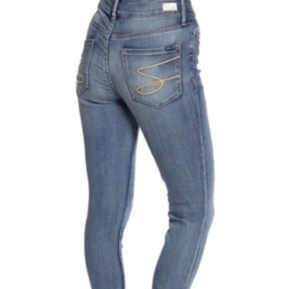 New Seven 7 Tummyless Ultra Rise Washed Skinny Jean - Picture 2 of 2